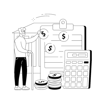 vector image calculating taxes